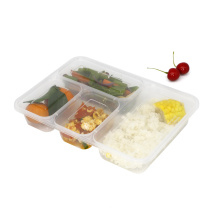 plastic PP 4 compartment food container microwave safe fast food container
